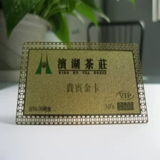 China elegant gold metal VIP card of signature panel manufacturer