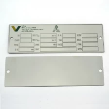 China stainless steel name plates for machine manufacturer