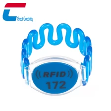China Waterdichte kunststof RFID-polsband voor zwembad fabrikant