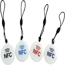 China ACM-NFC-T012 Epoxy Rewritable Custom Design rfid hang luggage tag RFID keychain keyring manufacturer