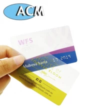 China transparent plastic business card manufacturer
