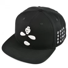 China 3d embroidery black plain snapback caps china manufacturer