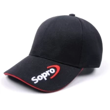 China 3d embroidery black sports baseball caps manufacturer