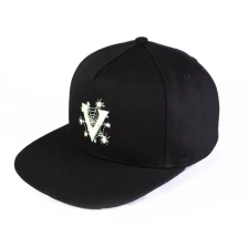 China 3d embroidery black vfa snapback hats design logo manufacturer