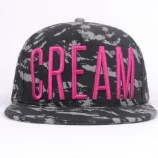 porcelana Sombrero de snapback de panel plano personalizado de ala 5 fabricante