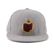 China High Quality Melton Wool Snapback Cap with 3D Embroidery manufacturer