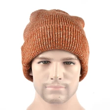 China Wholesale Cheap Custom Winter Warm Knitted Beanie Hat manufacturer