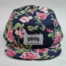 China Woven label floral 5 panels manufacturer