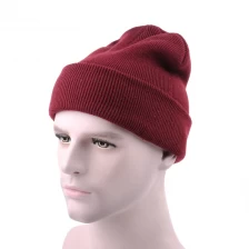 China beanie knitted hat wholesales, knitted beanie with top ball manufacturer