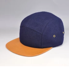 الصين جلدية فارغة strapback 5 لوحات القبعات الصانع