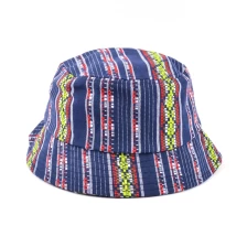 China cotton printed bucket hats custom  design logo manufacturer