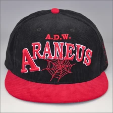 Chine crodoroy embroidery short bill snapback caps fabricant