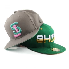 China custom embroidered flat bill snapback hats china manufacturer