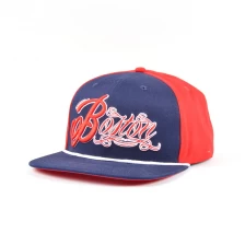 China custom embroidery snapback cap, 3d embroidery flat cap manufacturer