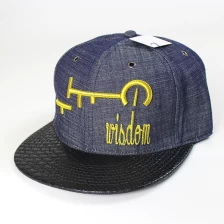 Cina Cappellino snapback con ricamo personalizzato con logo, cappello snapback semplice a buon mercato produttore