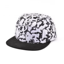 China custom flat bill cap 5 panel hat manufacturer