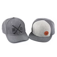 China custom flat brim acrylic wool snapback cap manufacturer