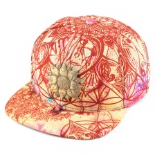 porcelana placa de metal plana personalizada impresa sombreros snapback fabricante