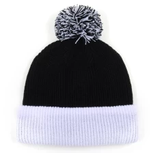 China custom knitted beanie with top ball caps manufacturer