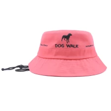 China custom plain embroidery women bucket hat with string manufacturer