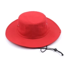 China custom plain red blank piping bucket hat manufacturer