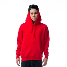 China custom plain red hooded sweatshirt factory manufacturer
