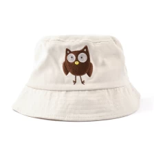 China chapéu bonito da cubeta do algodão do bebê do logotipo do bordado no costume da venda fabricante