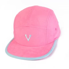 China design plain embroidery suede 5 panels snapback hats manufacturer