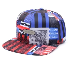 China platte bill caps snapback, fashion snapback, snapback hoed met bloemrand fabrikant