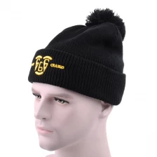 China jacquard knitted hats, knitted beanie with top ball supplier manufacturer