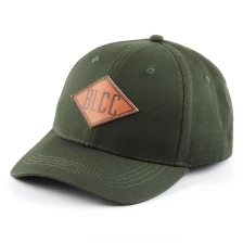 China leather patch fitted baseball caps for sale manufacturer