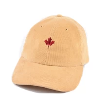 porcelana bordado liso gorras de béisbol de pana personalizados fabricante