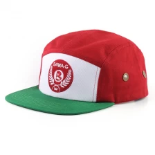 porcelana bordado liso personalizado borde plano 5 paneles gorra fabricante
