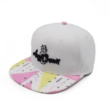 China printing brim 3d embroidery suede snapback hats on sales manufacturer