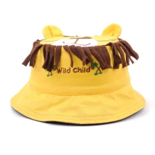 China reversible baby embroidery cartoon bucket hats manufacturer