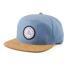 China suede flat brim 6 panel denim snapback hats on sale manufacturer