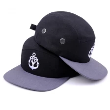 porcelana Logotipo de bordado de diseño de gorra de dos paneles de 5 tonos fabricante