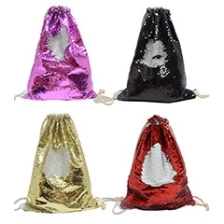 Китай Reversible Sequin Sublimation Backpack Drawstring Bag производителя