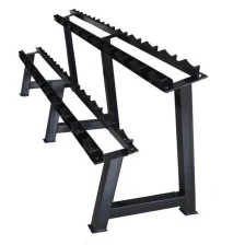 porcelana 2 tier 10 pairs dumbbell rack dumbbell display rack fabricante