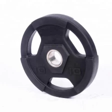 China China Olympic 3 Hole Grip PU Weight Plate Supplier manufacturer