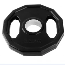 China Color Double hole Rubber Barbell Weight Plate manufacturer