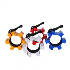 China Gym fitness barbell bar collar aluminium collar colorful factory directly supplier China fabricante