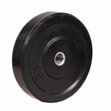 porcelana High Quality Weight Lifting Solid Black Rubber Bumper Plate From China fabricante
