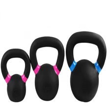porcelana High quanlity cast iron power coated kettlebell fabricante