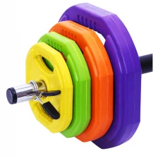 China weight lifting barbell plate set manufacturer