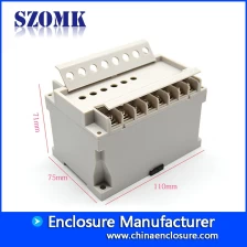 China 110 * 75 * 71 mm ABS Din Rail PLC industriële kunststof behuizing SZOMK apparatuur / AK-DR-44 fabrikant
