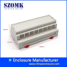 China 158 * 87 * 60 mm Din Rail LCD behuizing SZOMK Kunststof behuizing voor elektronica box / AK-DR-43 fabrikant