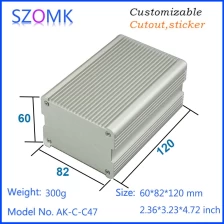 porcelana Anodize Enclosure Aluminum Extrusion PCB Housing Box Electronic Shell AK-C-C47 60*82*120mm fabricante