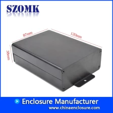 China Black power supply enclosure wall mounted aluminum enclosure for PCB AK-C-C77a 38*87*120mm manufacturer