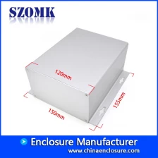 الصين China electrical instrument aluminum profile enclosure metal junction box size 155*150*72mm الصانع